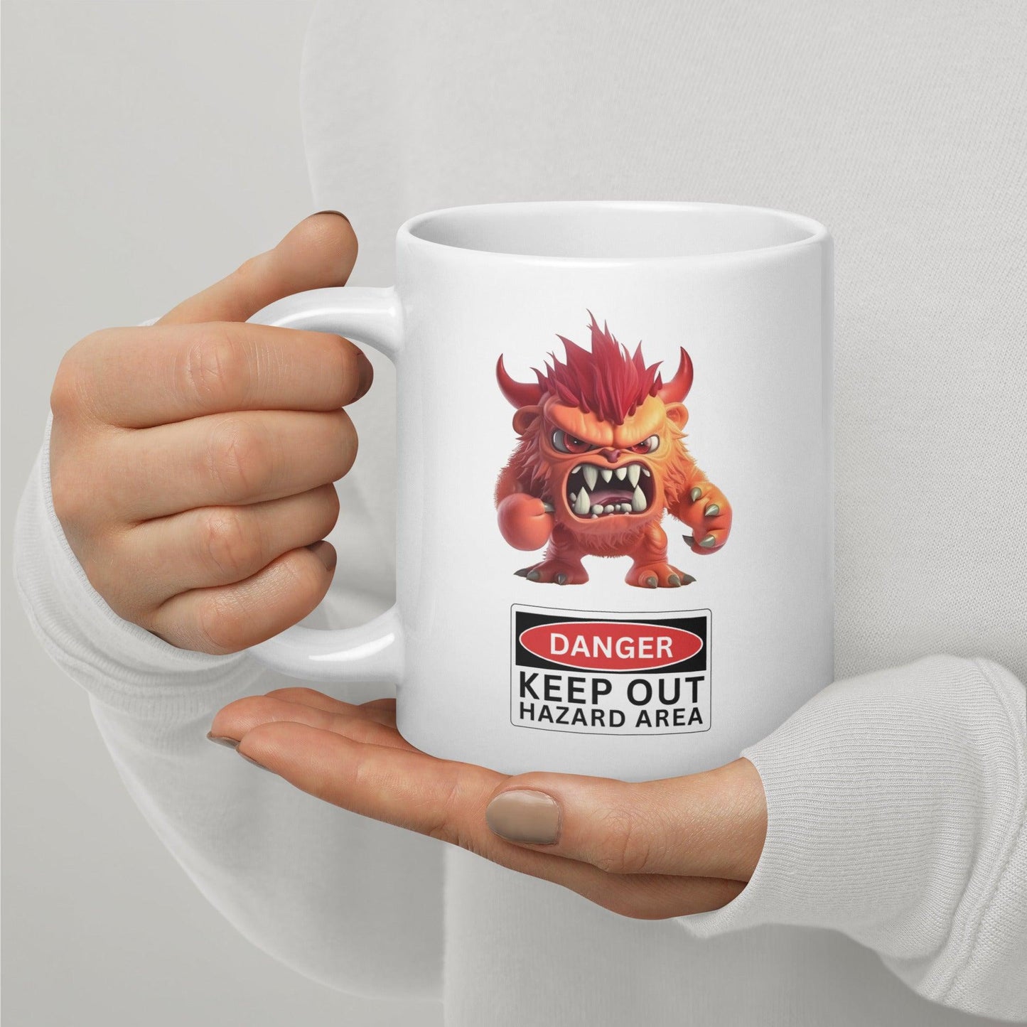 Danger, Keep out - White glossy mug - Maddrick