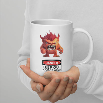 Danger, Keep out - White glossy mug - Maddrick