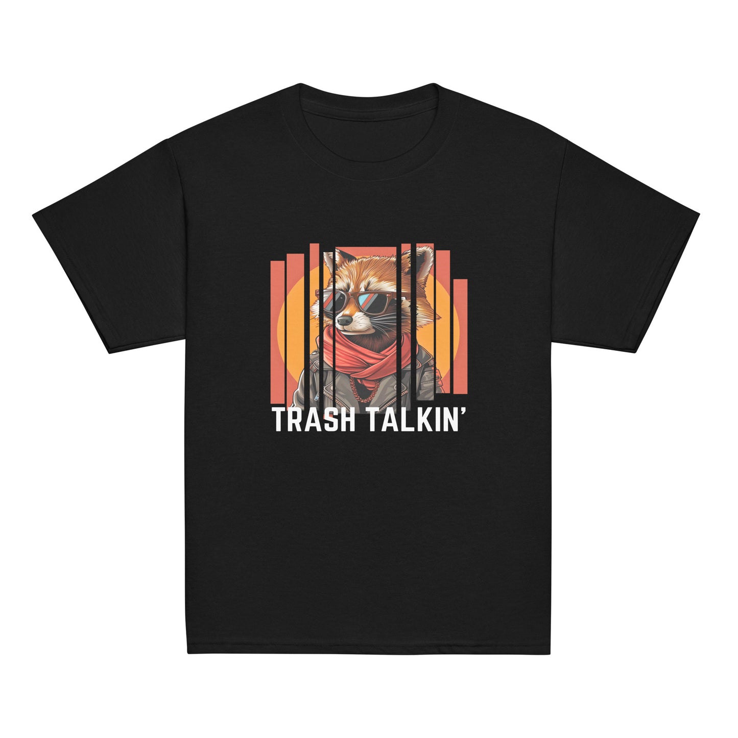 T-shirt classique pour jeunes avec un raton laveur cool qui parle de trash