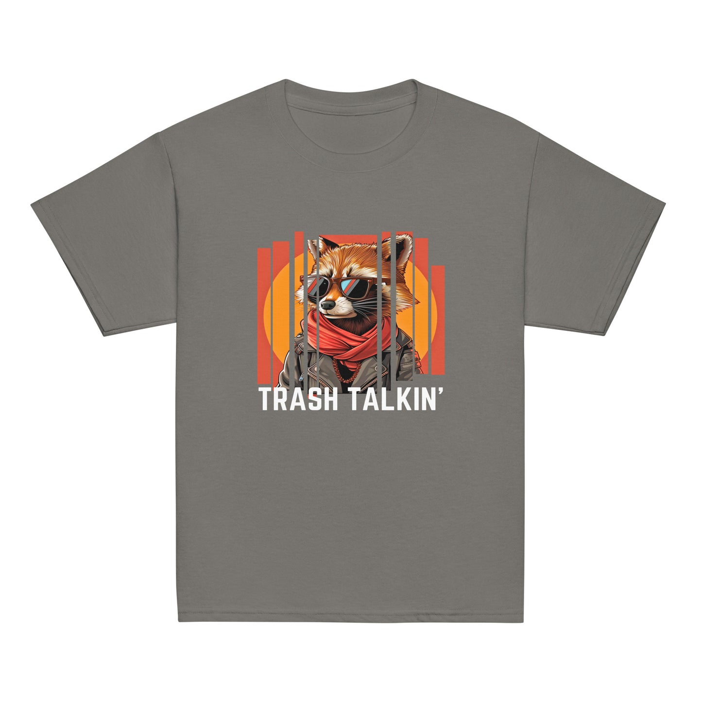 T-shirt classique pour jeunes avec un raton laveur cool qui parle de trash