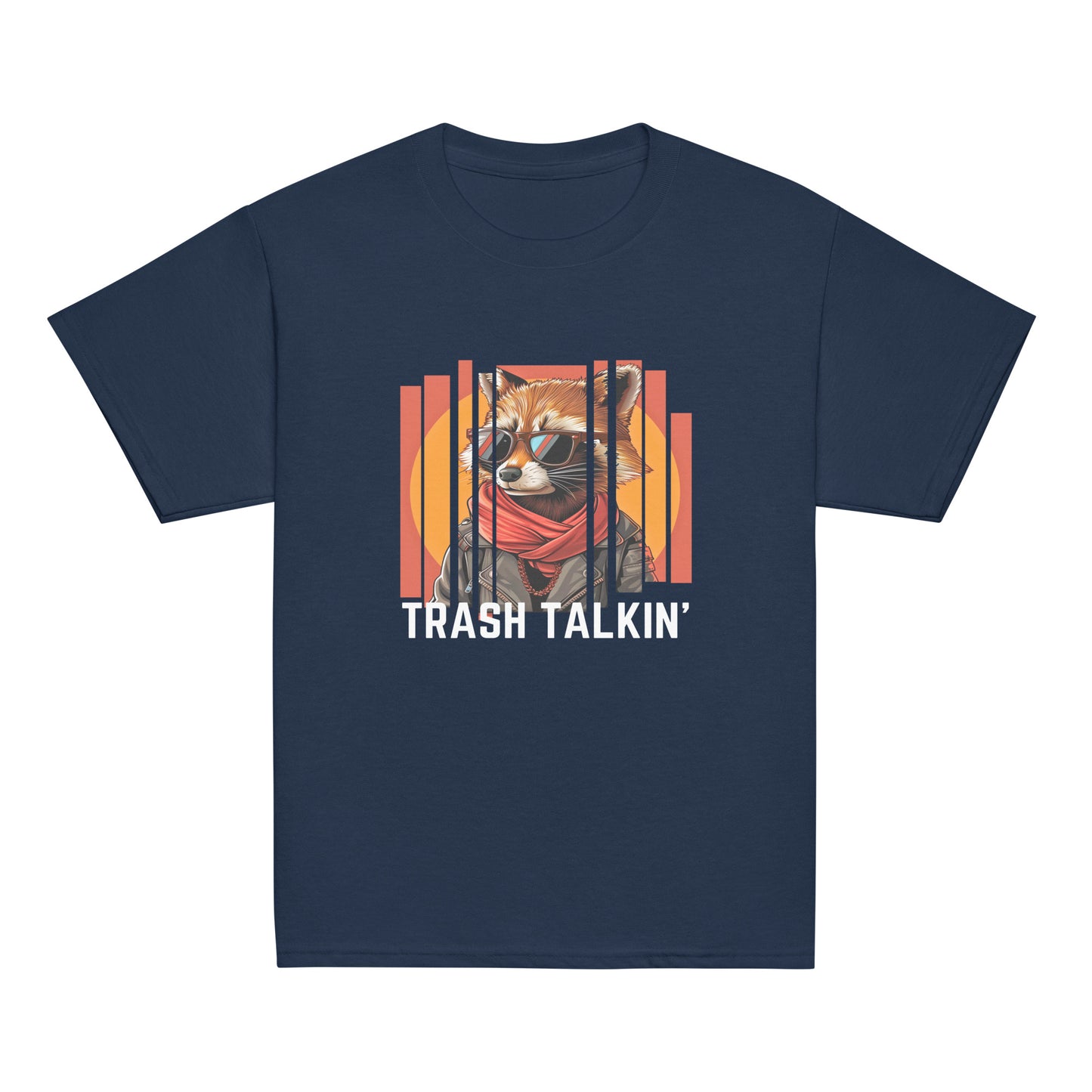 T-shirt classique pour jeunes avec un raton laveur cool qui parle de trash