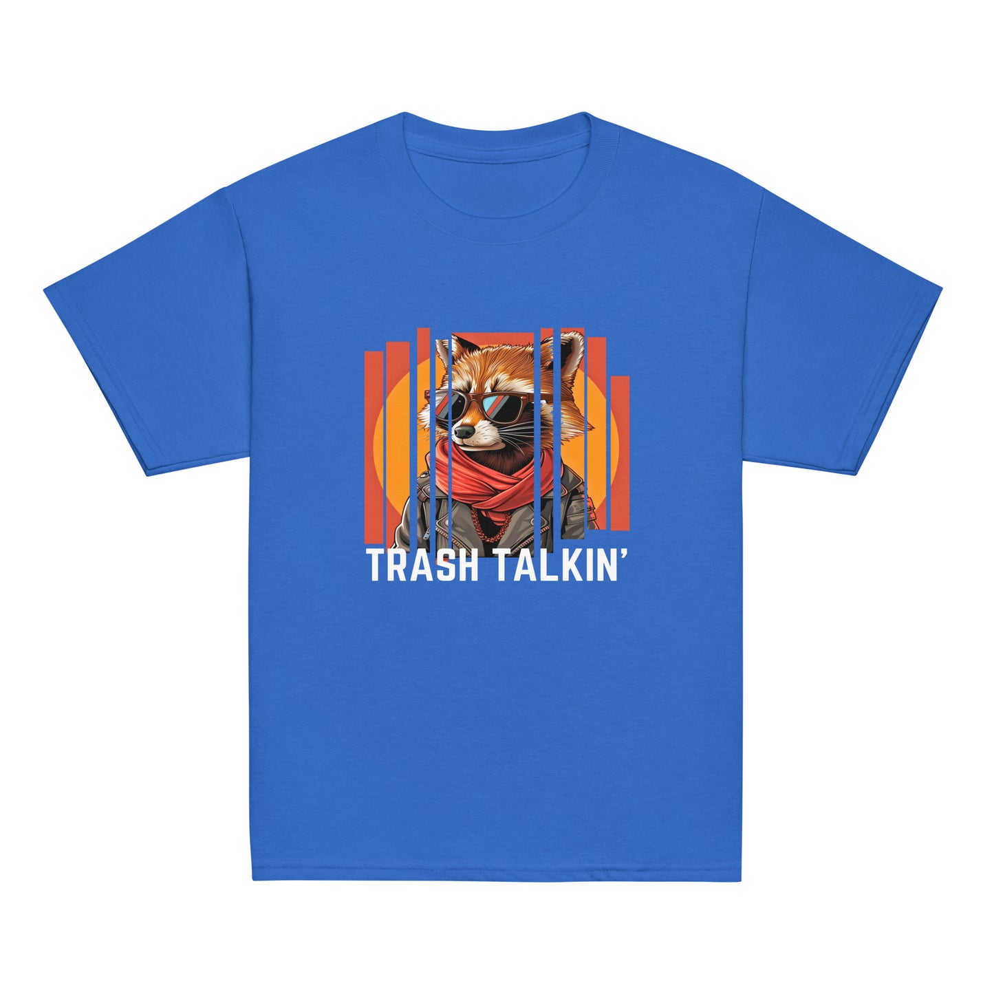 T-shirt classique pour jeunes avec un raton laveur cool qui parle de trash