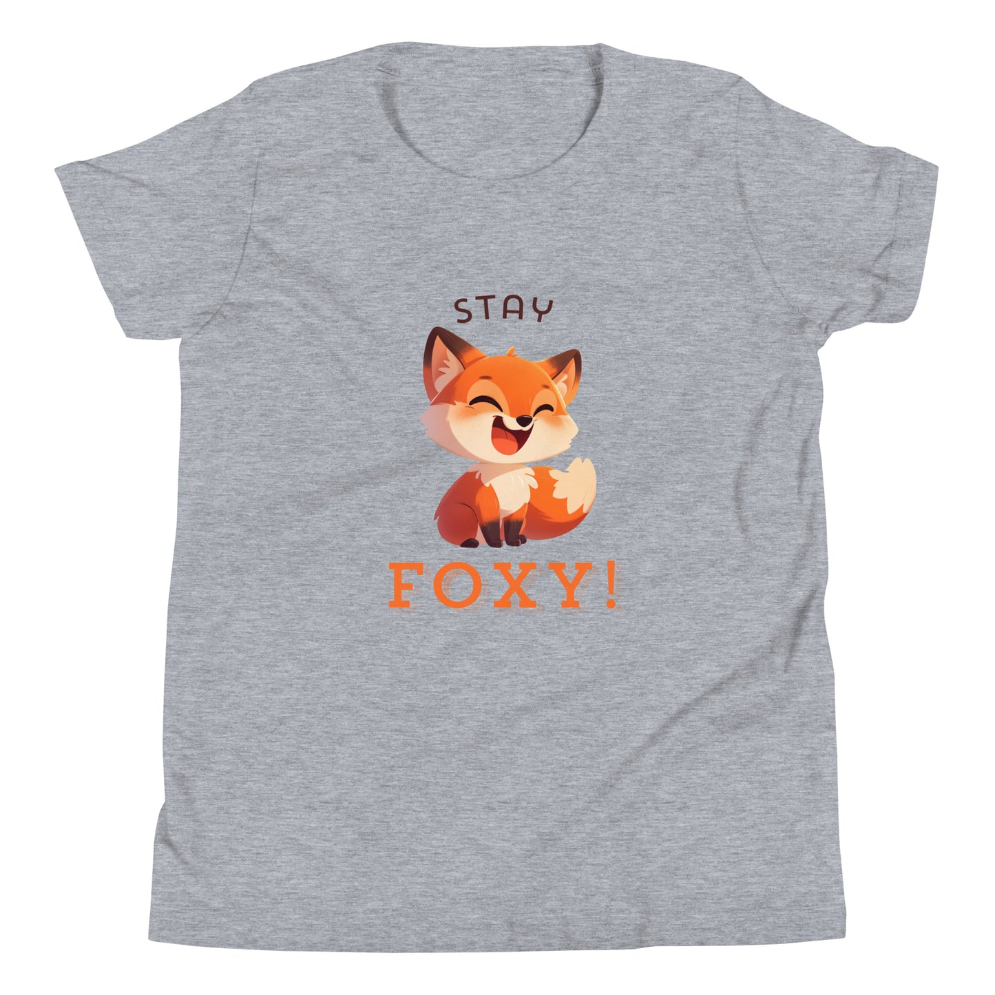 Stay Foxy dessin animé renard roux T-Shirt à manches courtes pour jeunes