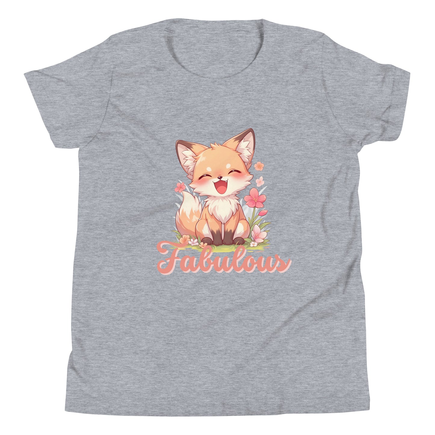 Fabulous cute fox smiling Youth Short Sleeve T-Shirt