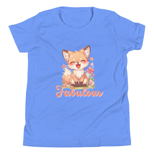 Fabulous cute fox smiling Youth Short Sleeve T-Shirt