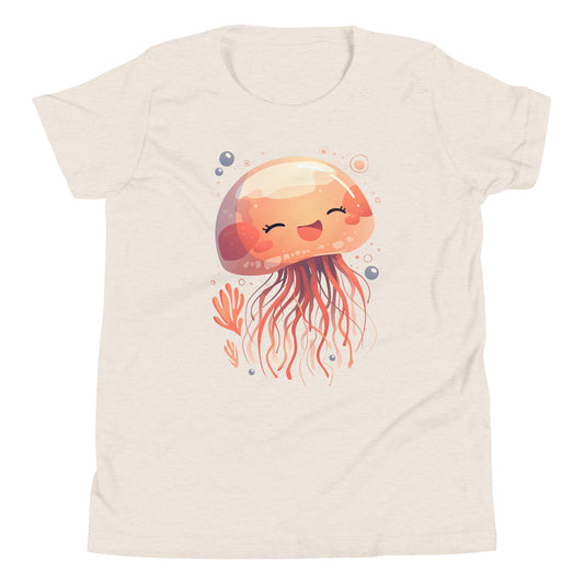 Smiling jellyfish kawaii Youth Short Sleeve T-Shirt