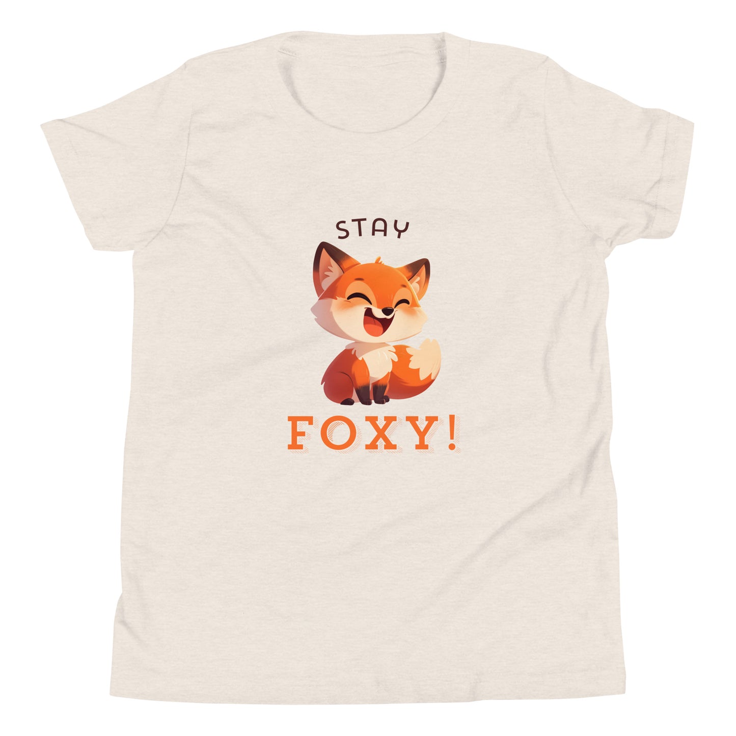 Stay Foxy dessin animé renard roux T-Shirt à manches courtes pour jeunes