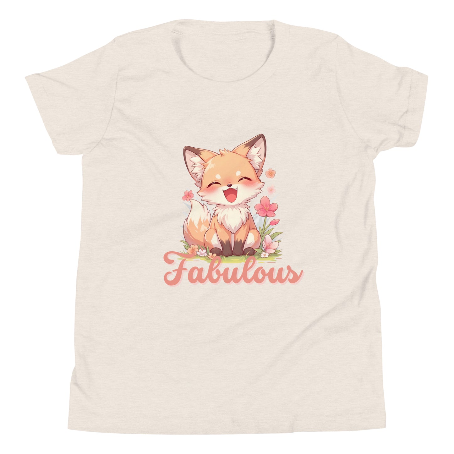 Fabulous cute fox smiling Youth Short Sleeve T-Shirt