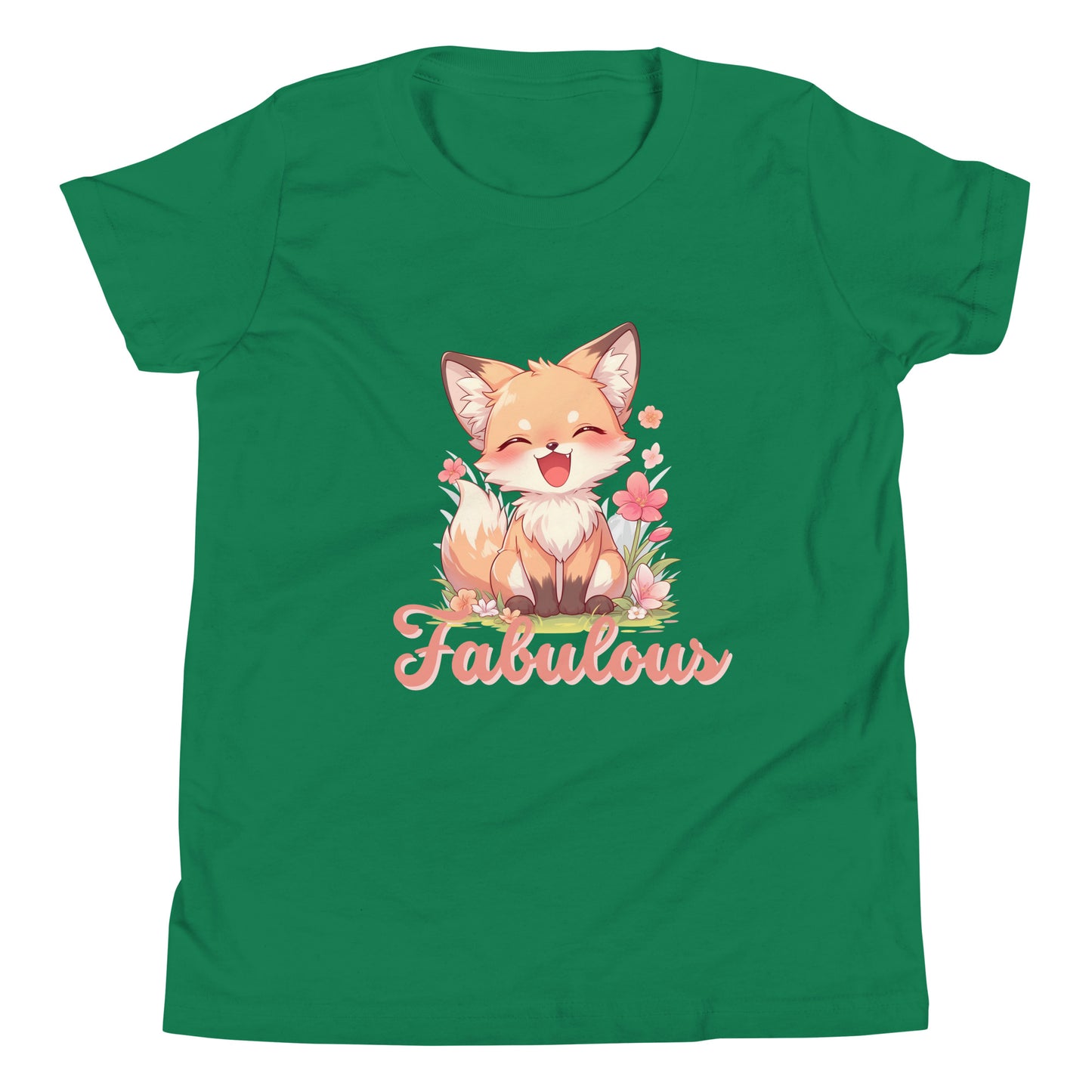 Fabulous cute fox smiling Youth Short Sleeve T-Shirt