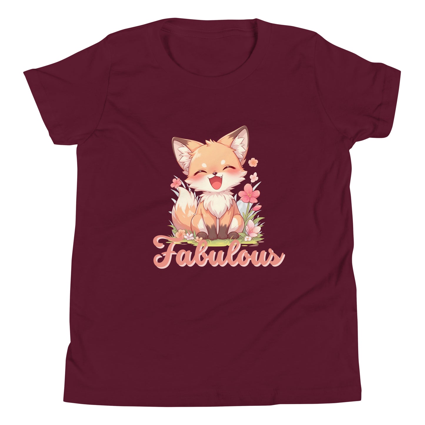 Fabulous cute fox smiling Youth Short Sleeve T-Shirt