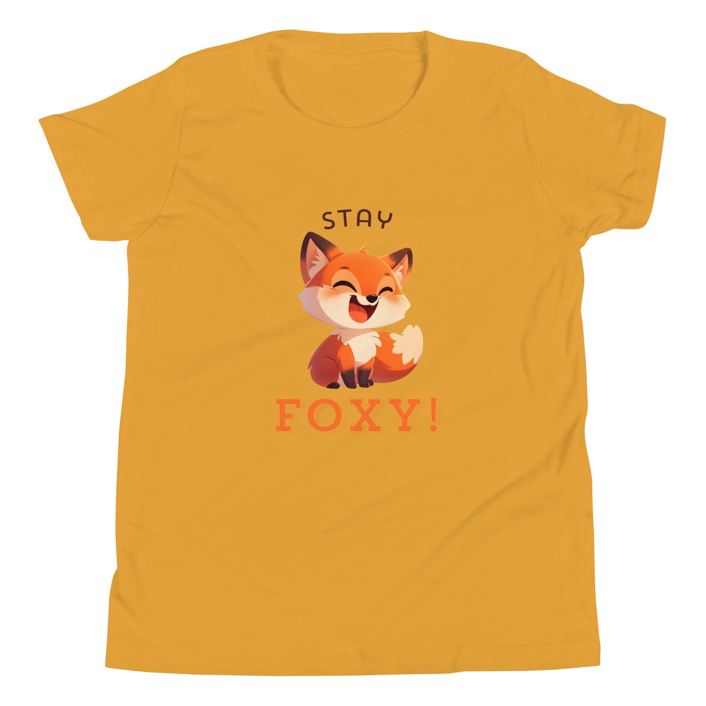 Stay Foxy dessin animé renard roux T-Shirt à manches courtes pour jeunes