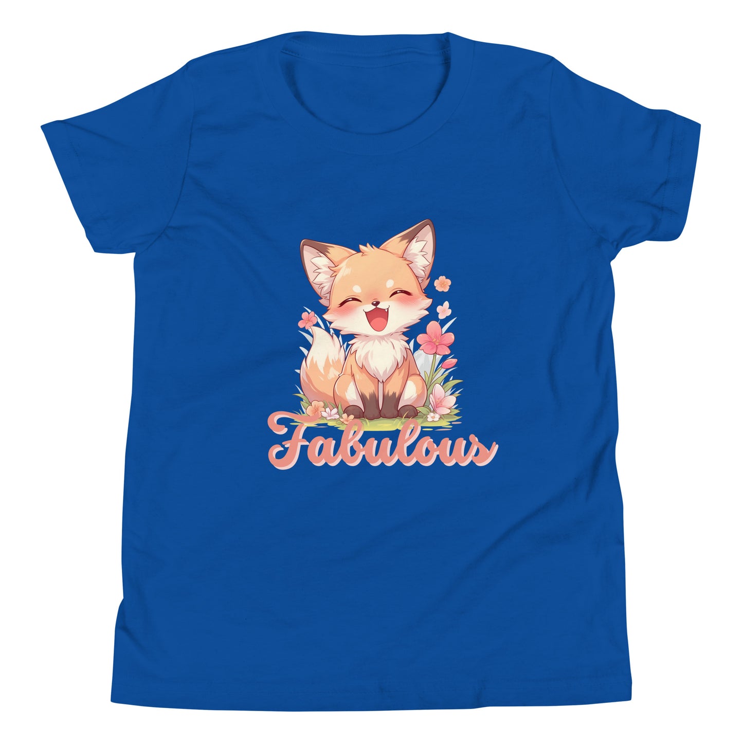 Fabulous cute fox smiling Youth Short Sleeve T-Shirt