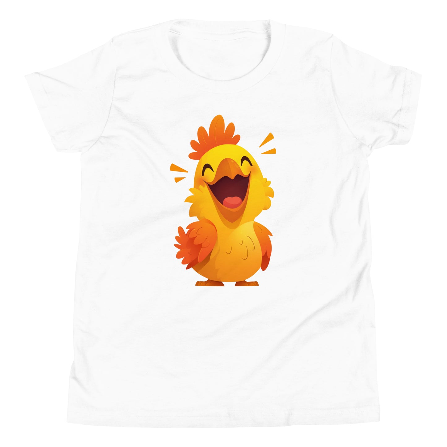 Happy yellow rooster Youth Short Sleeve T-Shirt