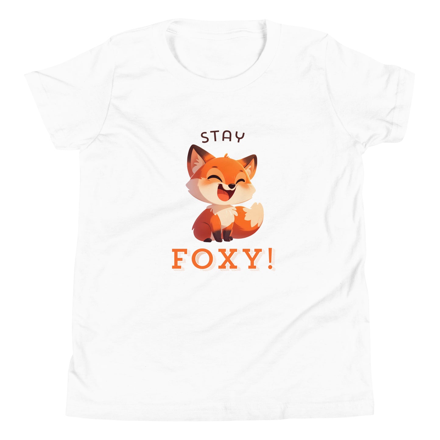 Stay Foxy dessin animé renard roux T-Shirt à manches courtes pour jeunes