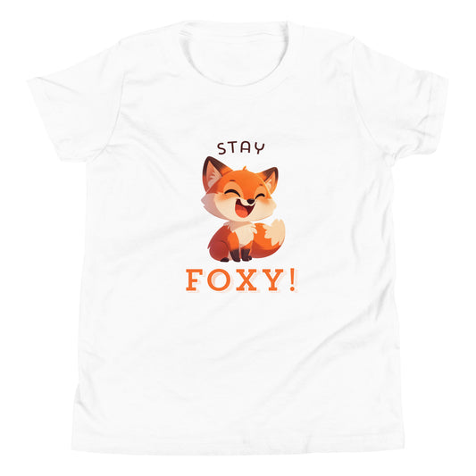 Stay Foxy dessin animé renard roux T-Shirt à manches courtes pour jeunes