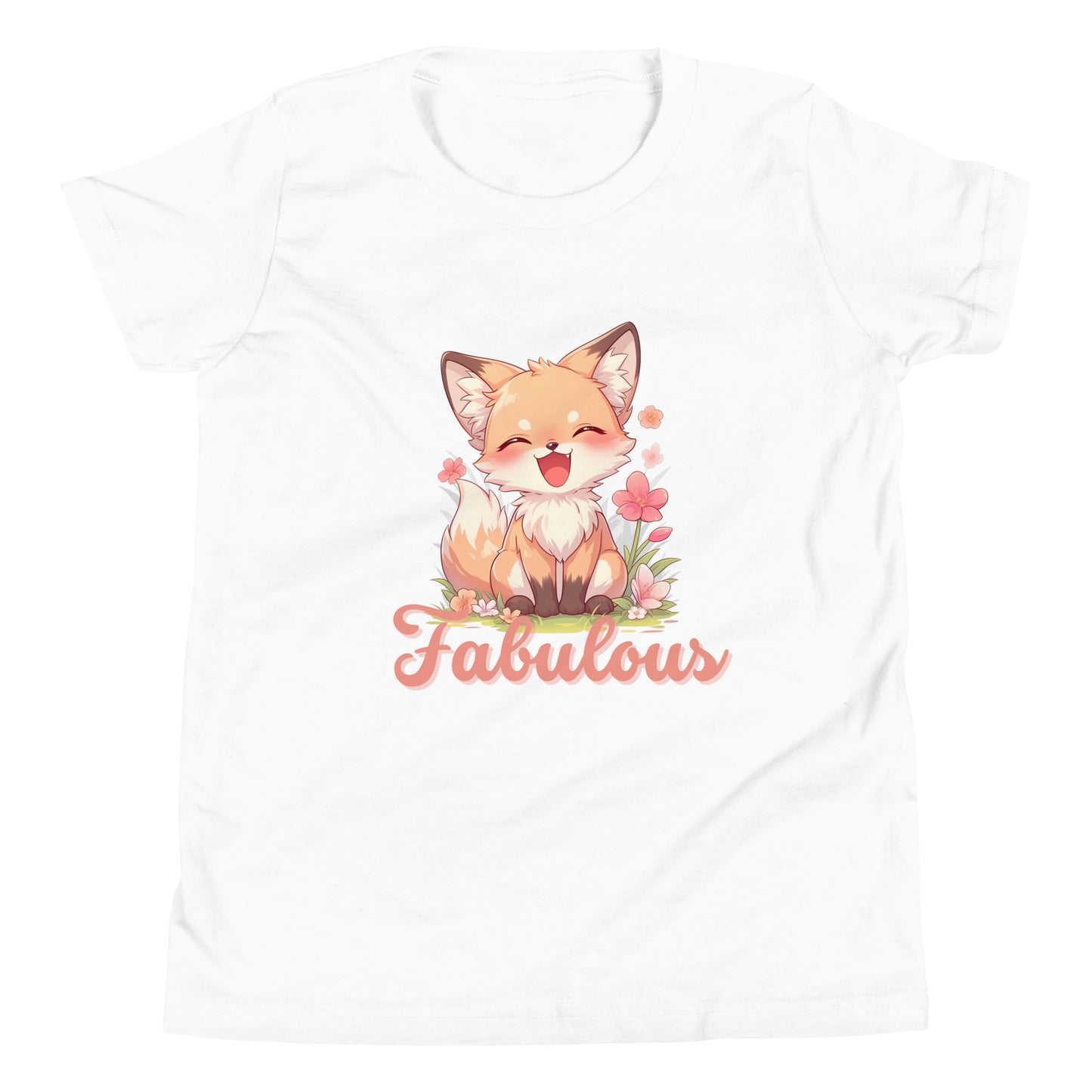 Fabulous cute fox smiling Youth Short Sleeve T-Shirt